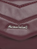 MARINA GALANTI Maroon Color Soft PU Material Medium Size Shoulder Bag