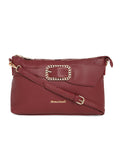 MARINA GALANTI Wine Color Soft PU Material Medium Size Crossbody Bag - MB0359CY2021