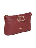 MARINA GALANTI Wine Color Soft PU Material Medium Size Crossbody Bag - MB0359CY2021