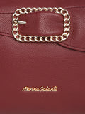 MARINA GALANTI Wine Color Soft PU Material Medium Size Crossbody Bag - MB0359CY2021