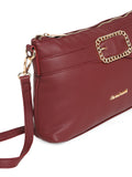 MARINA GALANTI Wine Color Soft PU Material Medium Size Crossbody Bag - MB0359CY2021