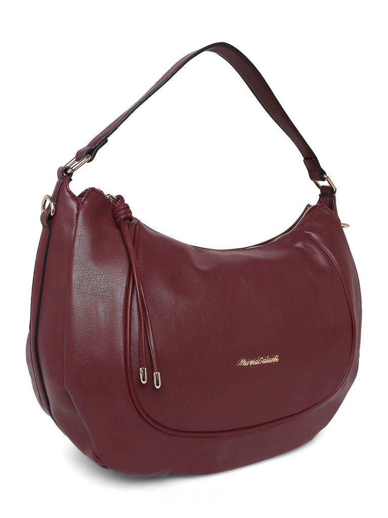 MARINA GALANTI Wine Color Soft PU Material Medium Size Hobo MB0360HO3021