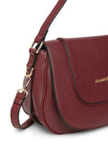 MARINA GALANTI Wine Color Soft PU Material Medium Size Shoulder Bag - MB0360SR2021