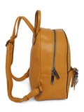 MARINA GALANTI Dark Yellow Color Soft PU Material Medium Size Backpack - MB0364BK1012