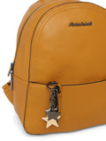 MARINA GALANTI Dark Yellow Color Soft PU Material Medium Size Backpack - MB0364BK1012