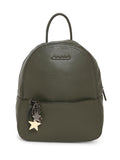MARINA GALANTI Olive Color Soft PU Material Medium Size Backpack