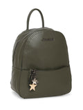 MARINA GALANTI Olive Color Soft PU Material Medium Size Backpack