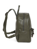 MARINA GALANTI Olive Color Soft PU Material Medium Size Backpack