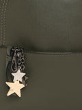 MARINA GALANTI Olive Color Soft PU Material Medium Size Backpack
