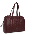 MARINA GALANTI Wine Color Soft PU Material Medium Size Bowling Bag - MB0377BG2021