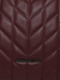 MARINA GALANTI Wine Color Soft PU Material Medium Size Bowling Bag - MB0377BG2021