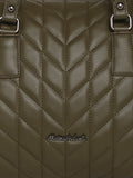 MARINA GALANTI Olive Color Soft PU Material Medium Size Bowling Bag - MB0377BG2029