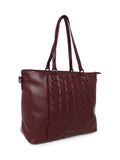 MARINA GALANTI Wine Color Soft PU Material Medium Size Shopping Bag - MB0377SG3021