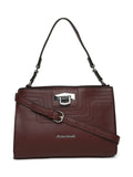 MARINA GALANTI Wine Color Soft PU Material Medium Size Handbag - MB0379HG1021