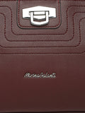 MARINA GALANTI Wine Color Soft PU Material Medium Size Handbag - MB0379HG1021