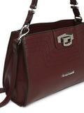 MARINA GALANTI Wine Color Soft PU Material Medium Size Handbag - MB0379HG1021