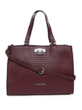 MARINA GALANTI Wine Color Soft PU Material Medium Size Handbag - MB0379HG2021