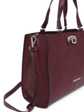 MARINA GALANTI Wine Color Soft PU Material Medium Size Handbag - MB0379HG2021