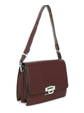 MARINA GALANTI Wine Color Soft PU Material Medium Size Shoulder Bag - MB0379SR2021