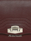 MARINA GALANTI Wine Color Soft PU Material Medium Size Shoulder Bag - MB0379SR2021