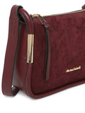MARINA GALANTI Wine Color Soft PU Material Medium Size Crossbody Bag - MB0380CY2021
