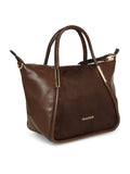 MARINA GALANTI Dark Brown Color Soft PU Material Medium Size Handbag - MB0380HG2006