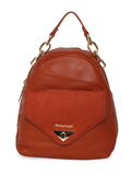 MARINA GALANTI Orange Color Soft PU Material Medium Size Backpack - MB0381BK2009