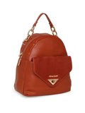 MARINA GALANTI Orange Color Soft PU Material Medium Size Backpack - MB0381BK2009