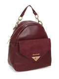 MARINA GALANTI Wine Color Soft PU Material Medium Size Backpack - MB0381BK2021