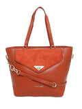 MARINA GALANTI Orange Color Soft PU Material Medium Size Shopping Bag - MB0381SG3009