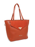 MARINA GALANTI Orange Color Soft PU Material Medium Size Shopping Bag - MB0381SG3009