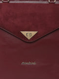 MARINA GALANTI Wine Color Soft PU Material Medium Size Shopping Bag - MB0381SG3021