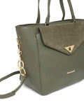MARINA GALANTI Olive Color Soft PU Material Medium Size Shopping Bag - MB0381SG3029