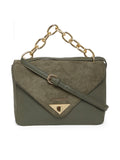 MARINA GALANTI Olive Color Soft PU Material Medium Size Shoulder Bag - MB0381SR1029