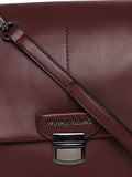 MARINA GALANTI Wine Color Soft PU Material Medium Size Shoulder Bag