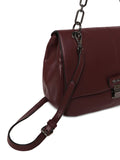 MARINA GALANTI Wine Color Soft PU Material Medium Size Shoulder Bag