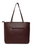 MARINA GALANTI Wine Color Soft PU Material Medium Size Shopping Bag - MB0384SG3021