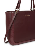 MARINA GALANTI Wine Color Soft PU Material Medium Size Shopping Bag - MB0384SG3021