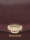 MARINA GALANTI Wine Color Soft PU Material Medium Size Shoulder Bag