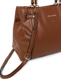 MARINA GALANTI Brown Color Soft PU Material Medium Size Handbag - MB0385HG2007