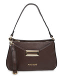 MARINA GALANTI Dark Brown Color Soft PU Material Medium Size Baguette - MB0388BE2006