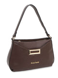 MARINA GALANTI Dark Brown Color Soft PU Material Medium Size Baguette - MB0388BE2006