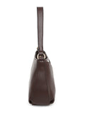 MARINA GALANTI Dark Brown Color Soft PU Material Medium Size Baguette - MB0388BE2006