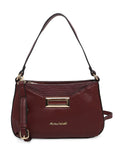 MARINA GALANTI Wine Color Soft PU Material Medium Size Baguette - MB0388BE2021