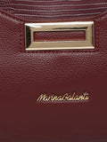 MARINA GALANTI Wine Color Soft PU Material Medium Size Baguette - MB0388BE2021