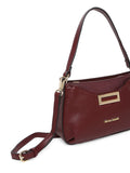 MARINA GALANTI Wine Color Soft PU Material Medium Size Baguette - MB0388BE2021
