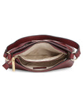 MARINA GALANTI Wine Color Soft PU Material Medium Size Baguette - MB0388BE2021