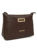 MARINA GALANTI Dark Brown Color Soft PU Material Medium Size Crossbody Bag - MB0388CY2006