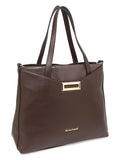 MARINA GALANTI Dark Brown Color Soft PU Material Medium Size Handbag - MB0388HG2006