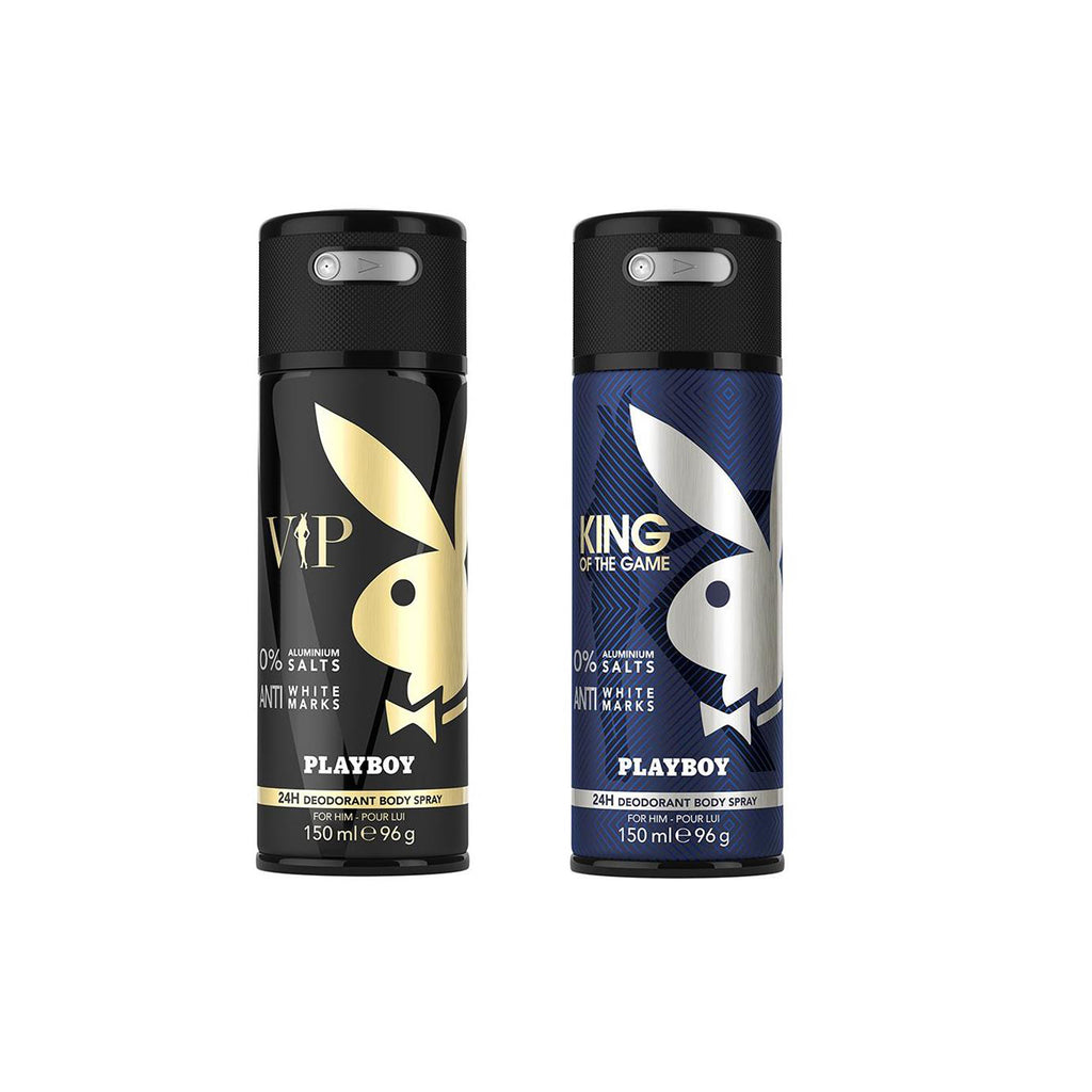 Playboy VIP + King Deo New Combo Set - Pack of 2 Mens